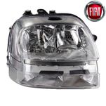 Farol Principal Cromado Com Milha: Doblo 1.3 e 1.8 2002 Até 2009