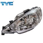Farol Principal Liso Duplo: Peugeot 206 2004 Até 2013