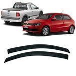Calha de Chuva 2 Portas Volkswagen Gol G6 G7 2012 até 2016 e Saveiro G5 G6 G7 2009 até 2018