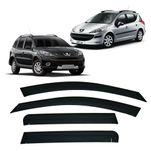 Calha de Chuva 4 Portas Peugeot 206 SW Peugeot 207 SW e Peugeot Escapade Todos 2000 até 2013