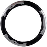 Capa para Volante na Cor Preto com Prata Tuning Tamanho 38cm