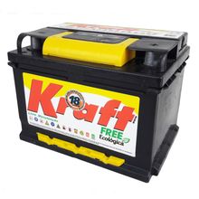 Bateria Kraft 60 Amperes 12 Volts. Polo Positivo Lado Direito