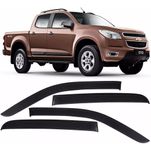 Calha de Chuva 4 Portas<br>Chevrolet S10 2012 até 2020<br>Cabine Dupla