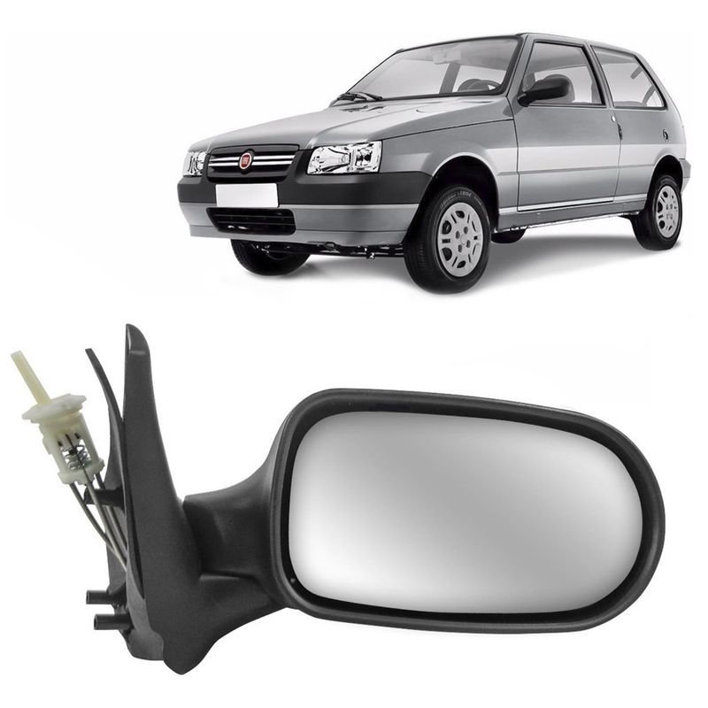 COF12881-RETROVISOR-MANUAL-UNO-FIRE-2PORTAS-2006-2007-2008-2009-2010
