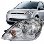 Farol Principal Cromado Lado Esquerdo Ford Fiesta 2003 até 2007