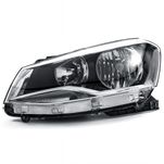 Farol Principal Foco Duplo Máscara Negra Aro Cromado Lado Esquerdo Gol Saveiro Voyage G6 2013 até 2016