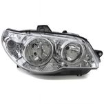 Farol Foco Duplo Canhão Metalizado Mascara Metalizada Lado Direito Palio 2003 até 2014 Siena 2003 até 2012 Strada 2004 até 2007 Weekend 2004 até 2007