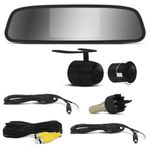 Kit Espelho Retrovisor Monitor Com Câmera De Ré Tela LCD 4.3