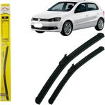 Par de Palhetas do Limpador Dianteiro Gol Saveiro Voyage G6 G7 2013 até 2021 - Fabricante Dyna