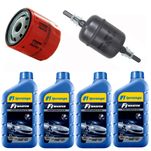 Kit Revisão 4 Litros Óleo 15W40 Ipiranga + Filtro de Óleo e Combustível Palio Siena Strada Punto Idea Doblo Stilo Motor 1.8 8V GM
