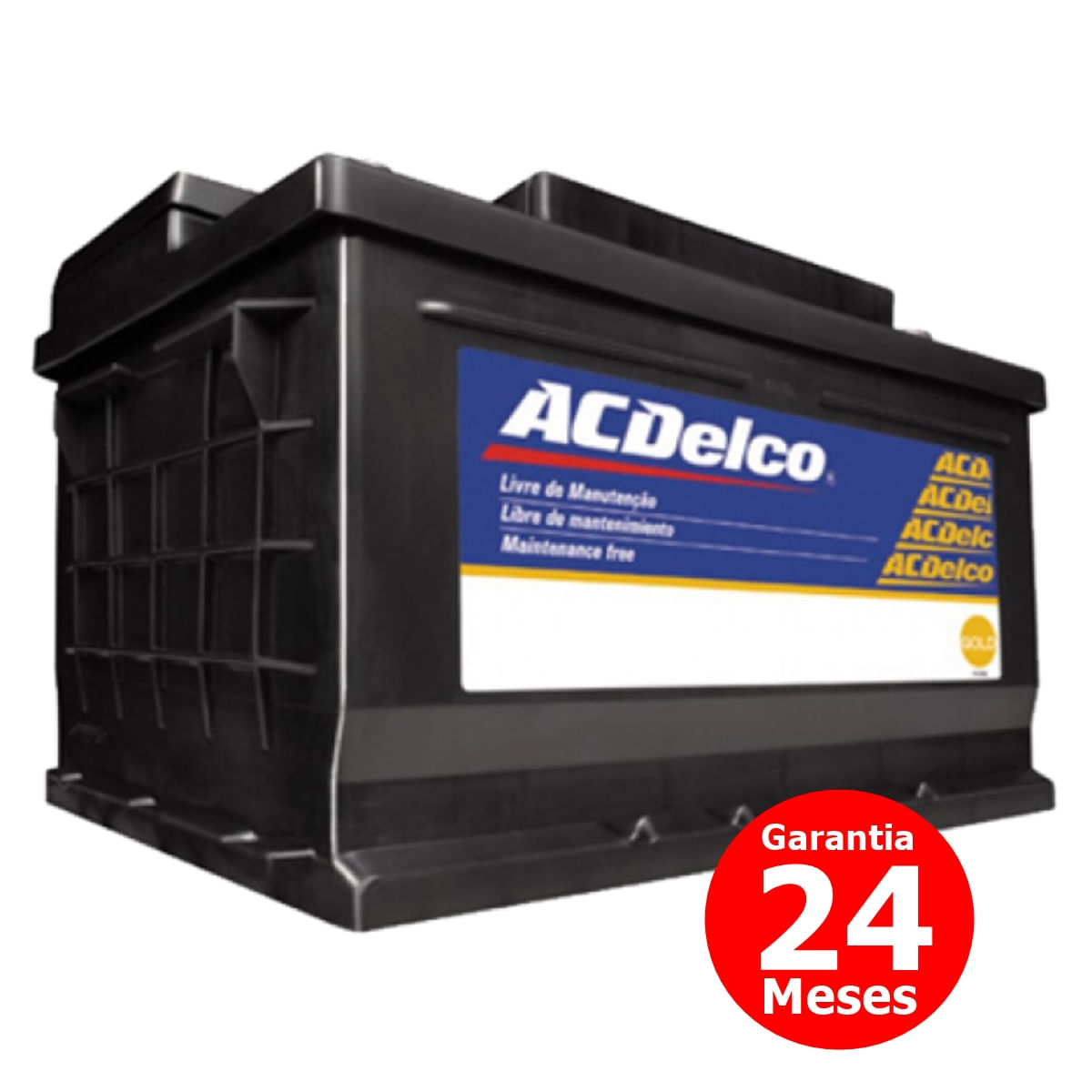 Bateria AcDelco 72 Amperes Sistema Start Stop Lado Positivo Direito 24 ...