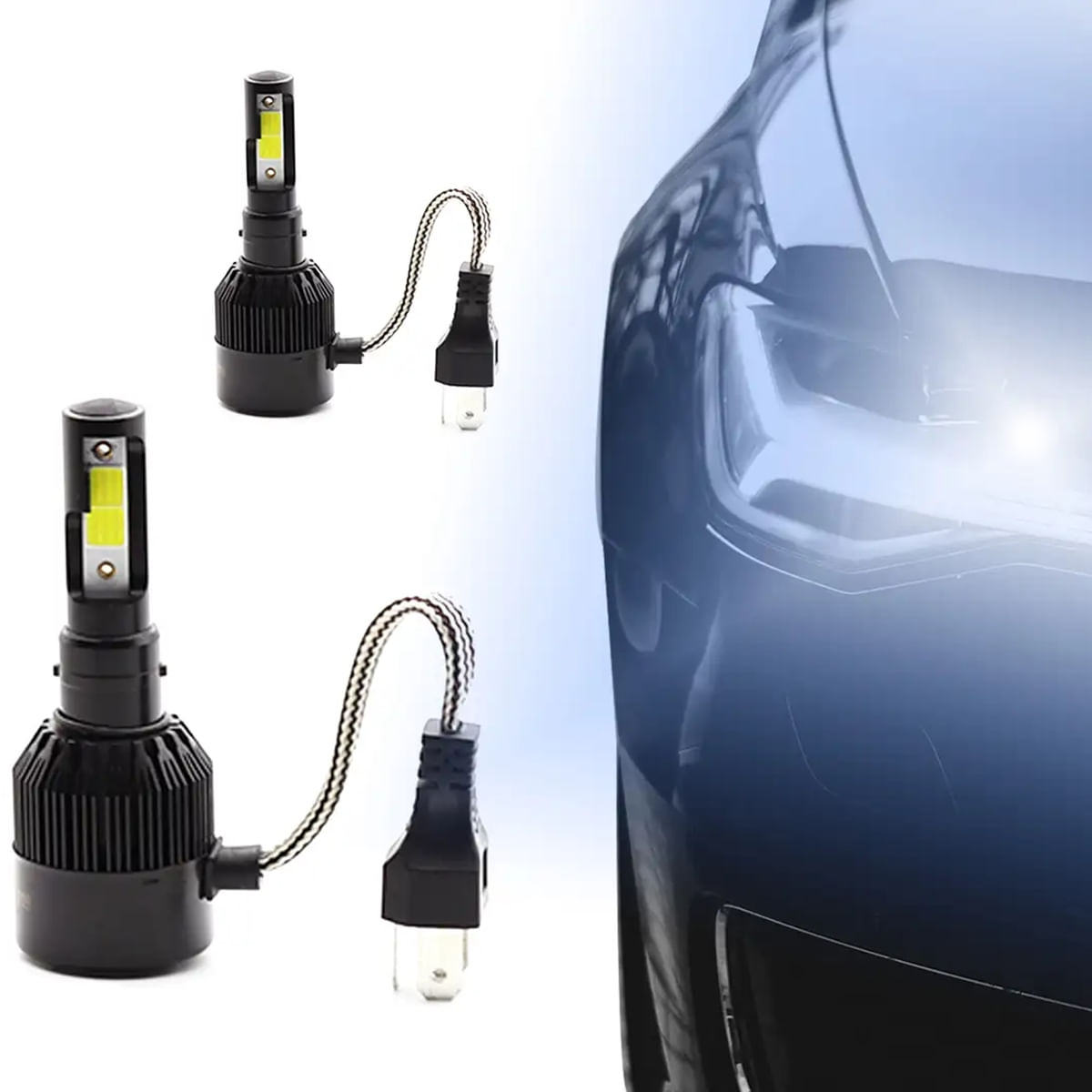 Kit Par de Lâmpadas Automotiva Super Led H4 8000K Limited Edition