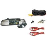 Kit Retrovisor com Câmera de Ré Flex 2 em 1 Preto Tech One