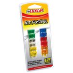 Kit Fusivel 12 Peças Mistos Tipo Lâmina 5a|10a|15a|20a|25a|30a - Luxcar