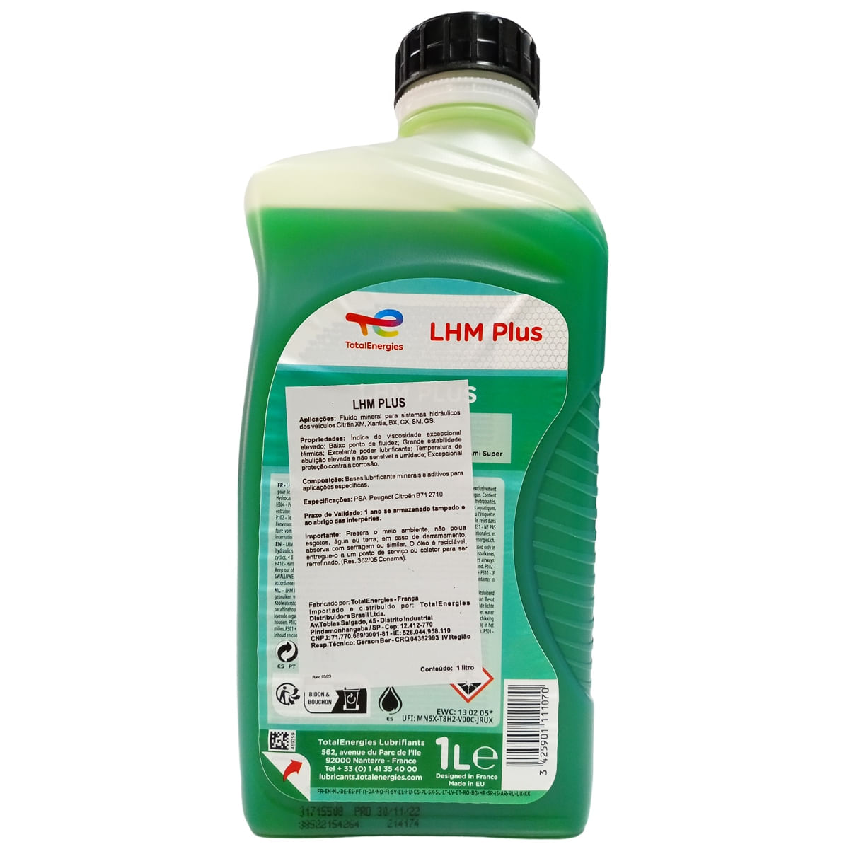 Fluído Mineral Para Sistemas Hidráulicos Citroen LHM PLUS 1L - Altese