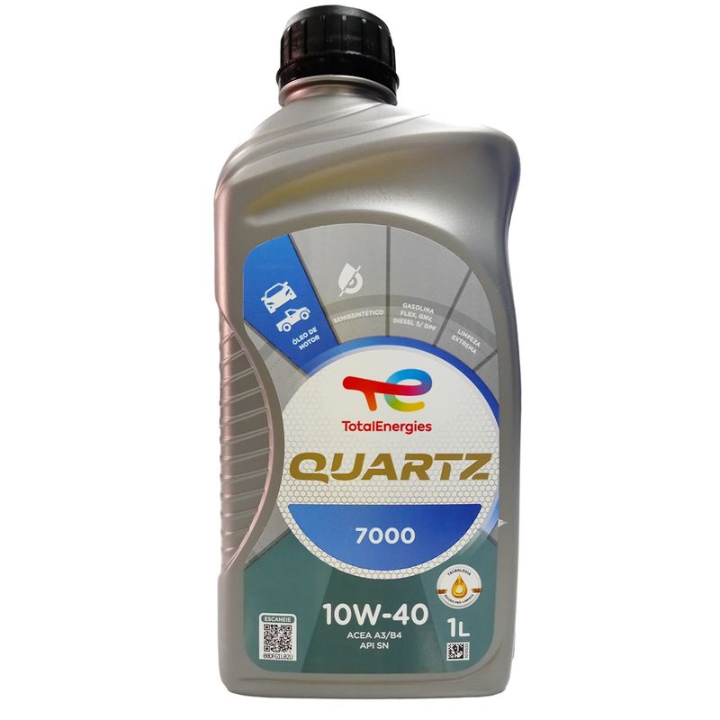 Total Quartz 7000 10w40 Aceite de motor de gasolina/diésel, 3 x 5