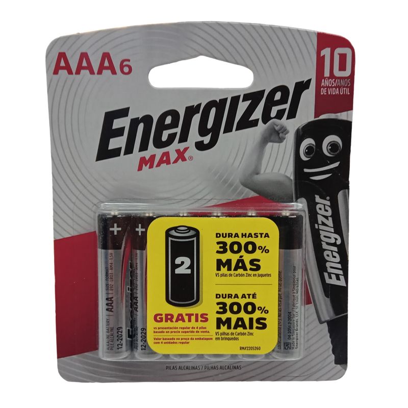 Pilhas Energizer AA MAX BL 4+2