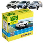 Kit Filtro Mann Filter GM Onix 1.0/1.4 8V Flex 2012 até 2019|Prisma 1.0/1.4 8V Flex 2012 até 2019|Spin 1.8 8V 2017 até 2019