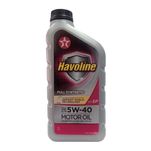Óleo Lubrificante do Motor Texaco Havoline  Full Synthetic SAE 5W40 API SP  1L (Rótulo Rosa)