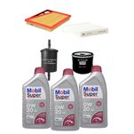 Kit Revisão 3 Litros de Óleo Mobil 0W20 API SP ILSAC GF-6 Sintético + Kit de Filtros Mann Filter Uno 1.0 6V Flex/Uno 1.3 8V Flex 2016 em diante