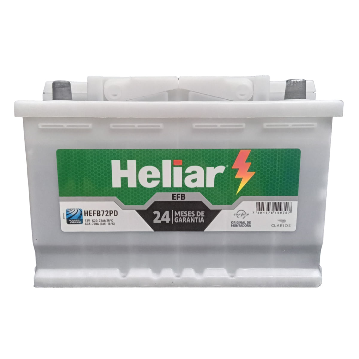 Bateria Heliar 72AMP Tecnologia Start Stop (EFB) 72 AH – HEFB72PD