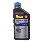 Óleo Lubrificante do Motor Texaco Ursa Premium TDX SAE 15W40 Mineral 1L para Motores a Diesel