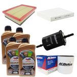 Kit Revisão 4 Litros 0W20 Total Dexos1 + Filtros Cobalt Onix Prisma Spin 2017 em Diante 4 Cilindros