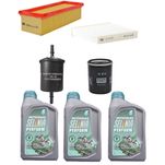 Kit Revisão 3 Litros de Óleo Petronas Perform 5W30 100% Sintético + Kit de Filtros Mann Filter Fiat Mobi 1.0 8V Flex 2017 em diante