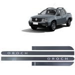 Jogo de Friso Lateral Personalizado Renault Oroch Cinza Acier