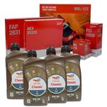 Kit Revisão 4 litros de óleo 5w30 e  Filtros Wega  Fiat Palio1.4 8v Flex 2012 até 2016 Strada 1.4 8v Flex 2012 até 2016