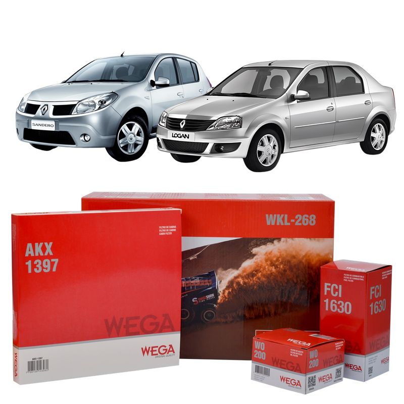 WKL268-KIT-FILTRO-WEGA-RENAULT-LOGAN-SANDERO