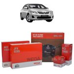 Kit de Filtros Wega  Toyota Corolla 1.8 16V Flex 2008 Até 2015