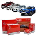 Kit de Filtros Wega  Renault Logan Sandero  Duster e Oroch 1.6 e 2.0 16v 2011 Até 2017