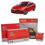 Kit de Filtros Wega  Honda Civic 1.5 16v 4c 2016 Até 2024