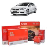 Kit de Filtros Wega  Honda Civic 2012 Até 2017