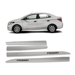 Jogo Friso Lateral Branco Summit 4 Peças Original Chevrolet Prisma 2013 até 2016