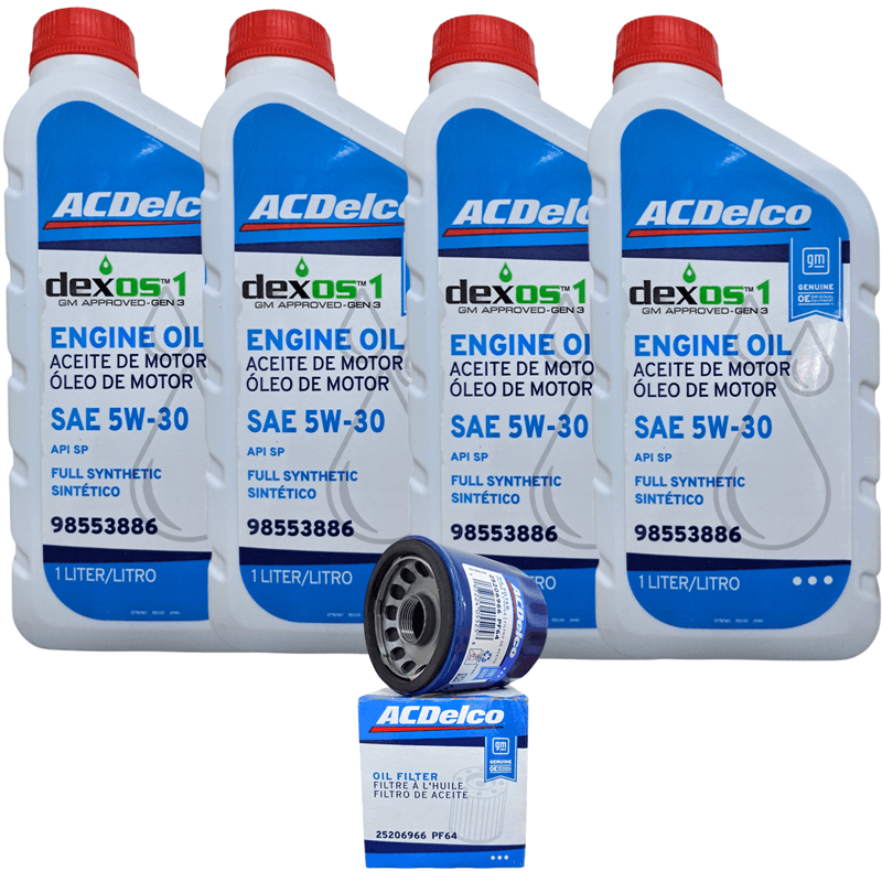 98553886-25206966--Kit-4-Litros-Oleo-Lubrificante-do-Motor-ACDelco-SP-5W30-DEXOS1-100--Sintetico-1L---Filtro-De-Oleo-Do-Motor-Cruze-2016-Em-Diante