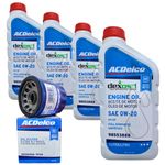 98553888-25206966Kit-4-Litros-Oleo-Lubrificante-do-Motor-ACDelco-SP-0W20-DEXOS1-100--Sintetico---Filtro-De-Oleo-Do-Motor-Cruze-2016-Em-Diante