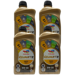 Kit 4 Litros Óleo Lubrificante do Motor Total Quartz Ineo ECS 5W30 SN