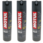 Kit 3 Unidades Óleo para Manutenção de Corrente Motul MC Care C4 Chain Lube Factory Line 400ml