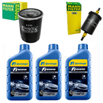 Kit Revisão 3 Litros Óleo 15W40 Ipiranga + Filtro de Óleo do Motor Fiat Palio Siena Strada Mobi Punto Cinquecento Grand Siena Uno Mille Idea Palio