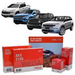Kit de Filtros Wega  Fiat Toro Jeep Compass Commander Renegade - Motor 2.0 4c 16 Diesel 2015 até 2022