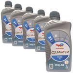 Kit 5L Óleo Motor Total Quartz 7000 15w50 SL Semissintético
