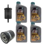 Kit Revisão 4 Litros Óleo Petronas 5W40 + Filtros Gol Parati Saveiro Voyage Golf Polo Spacefox Kombi 1.4 TotalFlex 1.0 8V e 1.6 8V 2004 a 2013