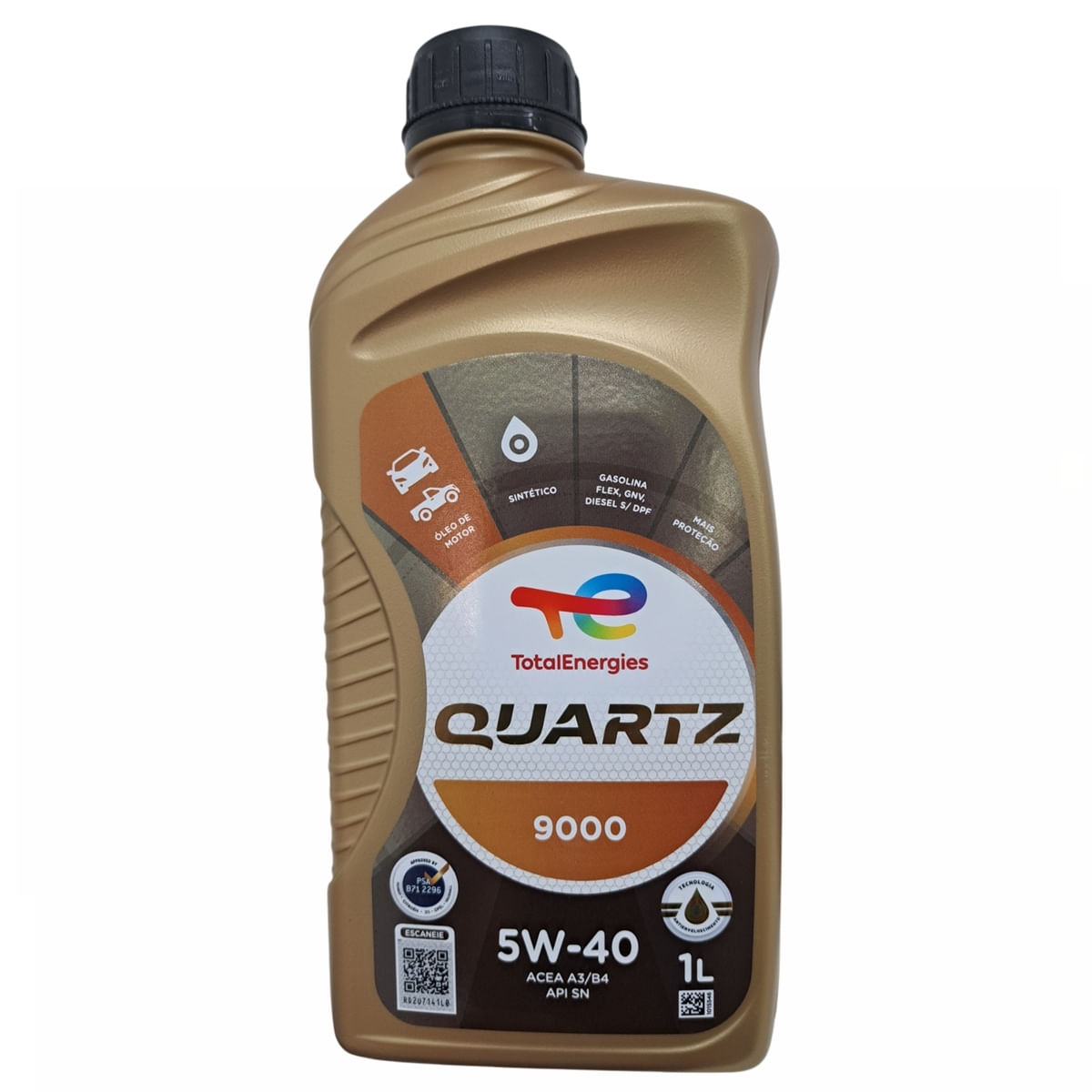 Óleo Lubrificante do Motor Total Quartz 9000 5W40 Sintético Api SN