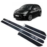 Jogo de Friso Lateral Personalizado Citroen C3 Preto