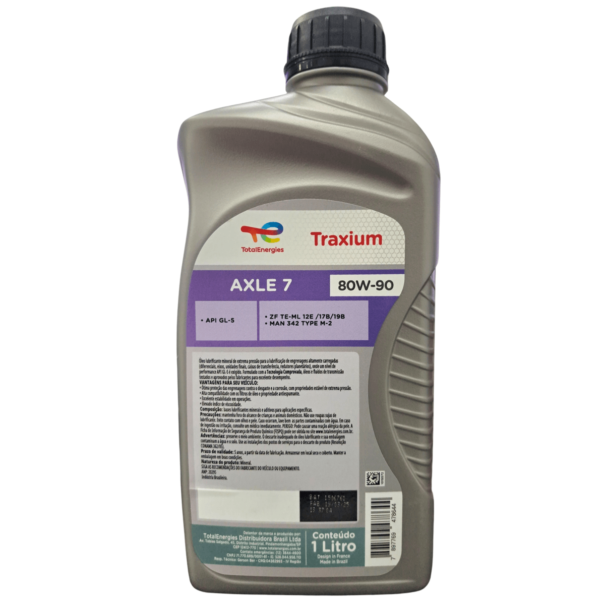 Óleo para Transmissão Manual TRAXIEM AXLE 7 80W90 GL5 Total - 1L