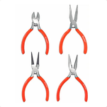 Jogo de 4 Mini Alicates em Aço Carbono Profissional