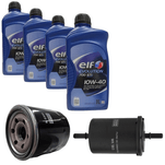 Kit 4 Litros Óleo ELF 10W40 Filtros de Óleo Filtro de Combustível Captur 1.6