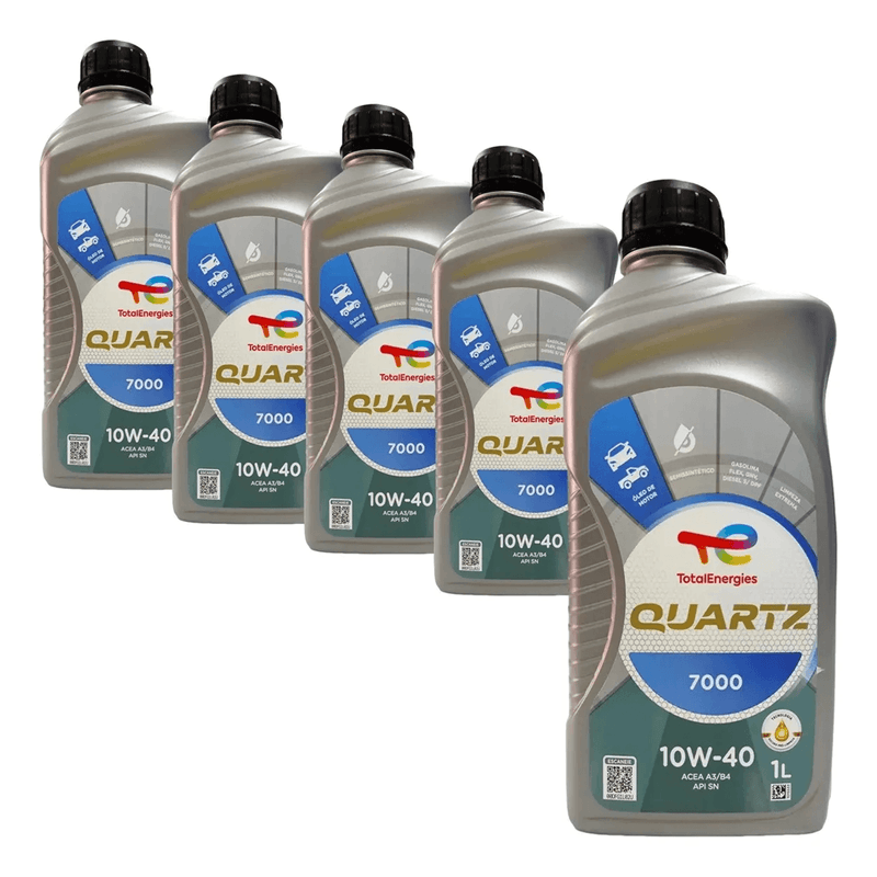 219539X5--Kit-5l-Oleo-Motor-Total-Quartz-7000-Sn-10w40-Semissintetico